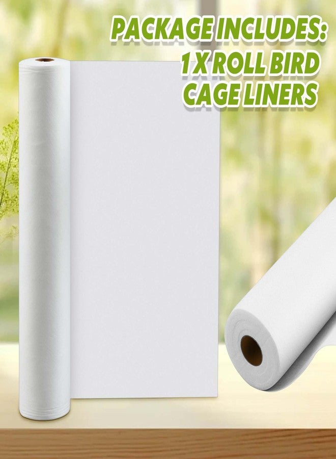 Drydiet 100 ft x 22 Inch Bird Cage Liner Disposable Cages Cushion Pad Mat Precut Absorbent Bird Cage Paper Large Parakeet Cage Liners Accessories for Pet Animal Bird Parrot (White) - Image 3